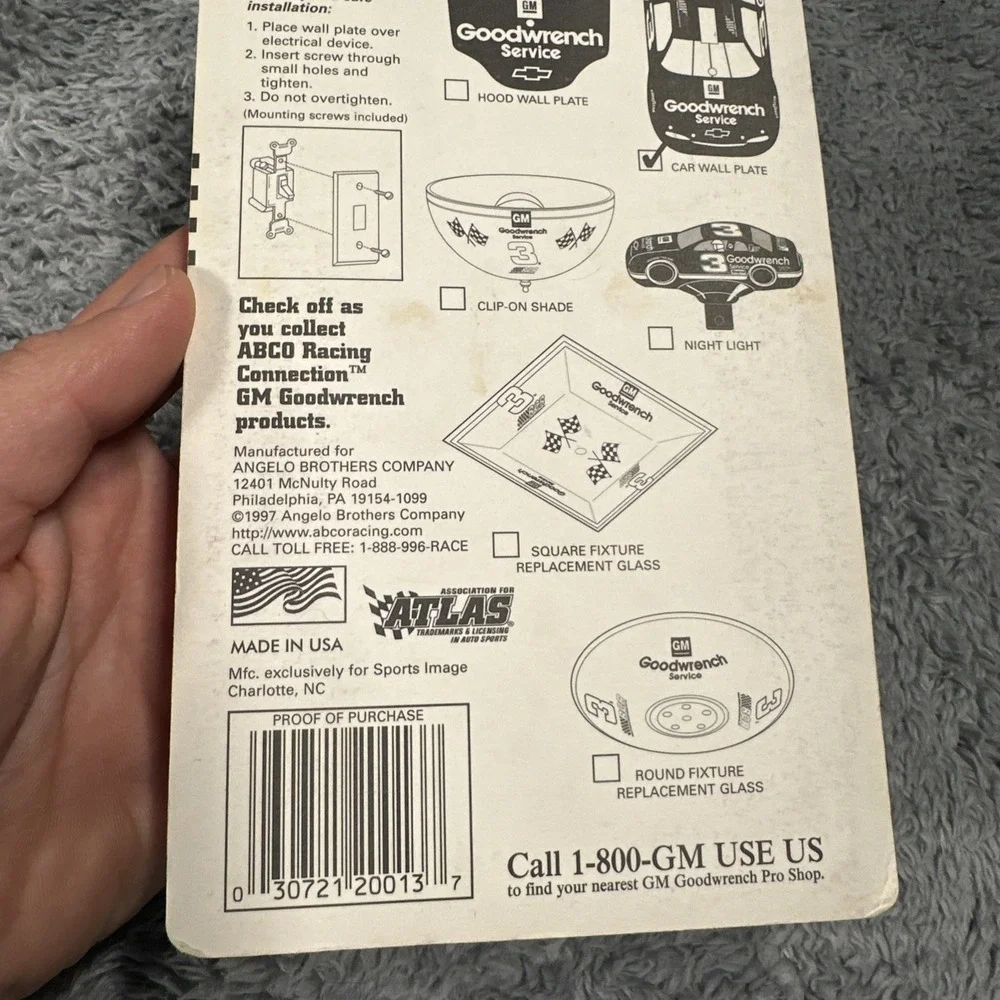 Vintage NASCAR #20013 GM Performance Light Switch Cover Racing Boys Bedroom